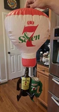 Vintage Seagram's & 7up Inflatable Hot Air Balloon HTF Display Advertisement