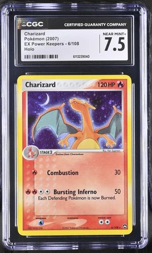 Charizard Poleomn2007 Ex Power Keepers 6/108 Holo CGC 7.5