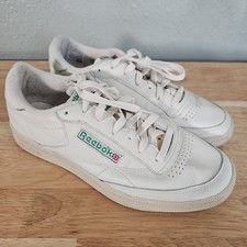 Reebok Classic Club C 85 Vintage Chalk Green Retro Shoes Men's Size 8.5 Flaw
