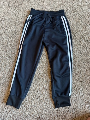 Girl’s Balera Side Stripe Track Pants Black AH9281 Dance Costume Size IC