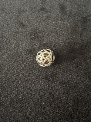 Chamilia Authentic 925 Silver Rose Gold Wash Captured Hearts Bead Charm