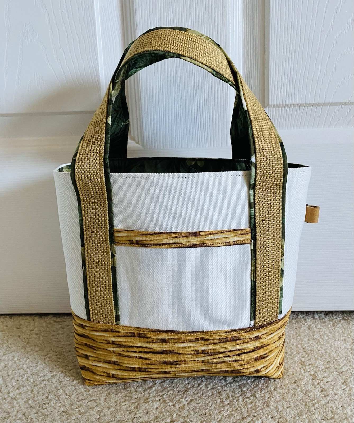 Hawaiian Style Handmade Mini Tote Bag 13x11x4 Inches