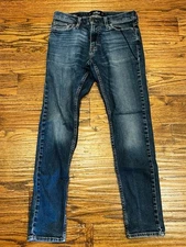 Hollister Epic Flex Super Skinny Jeans Mens 30x32 (Actual 32x31) Blue Denim Zip