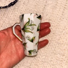 Bone China demitasse cup Lily of the Valley Made Japan Espresso, Turkish Coffee