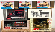 Lot of 7 ERTL Ace Hardware Diecast Truck Banks Cars Horse  Delivery Wagon NIB