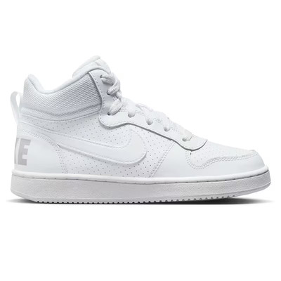 Nike Court Borough Mid Kinderschuhe Turnschuhe UK Größe 5,5 weiß   grau 839977 100