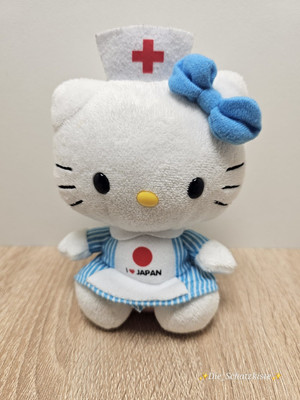 TY Beanie Babies Sanrio Hello Kitty Plüsch   I Love Japan    ca 17cm