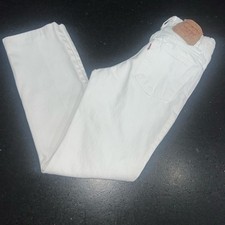 UEC VINTAGE LEVI  S 512 SLIM FIT WHITE DENIM STRAIGHT LEG SZ 3 JR M AUG 1998
