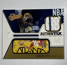 Fleer Authentix Jermaine O'Neal Jersey/Ticket JA-JO Indiana Pacers SN 2/80 2003!