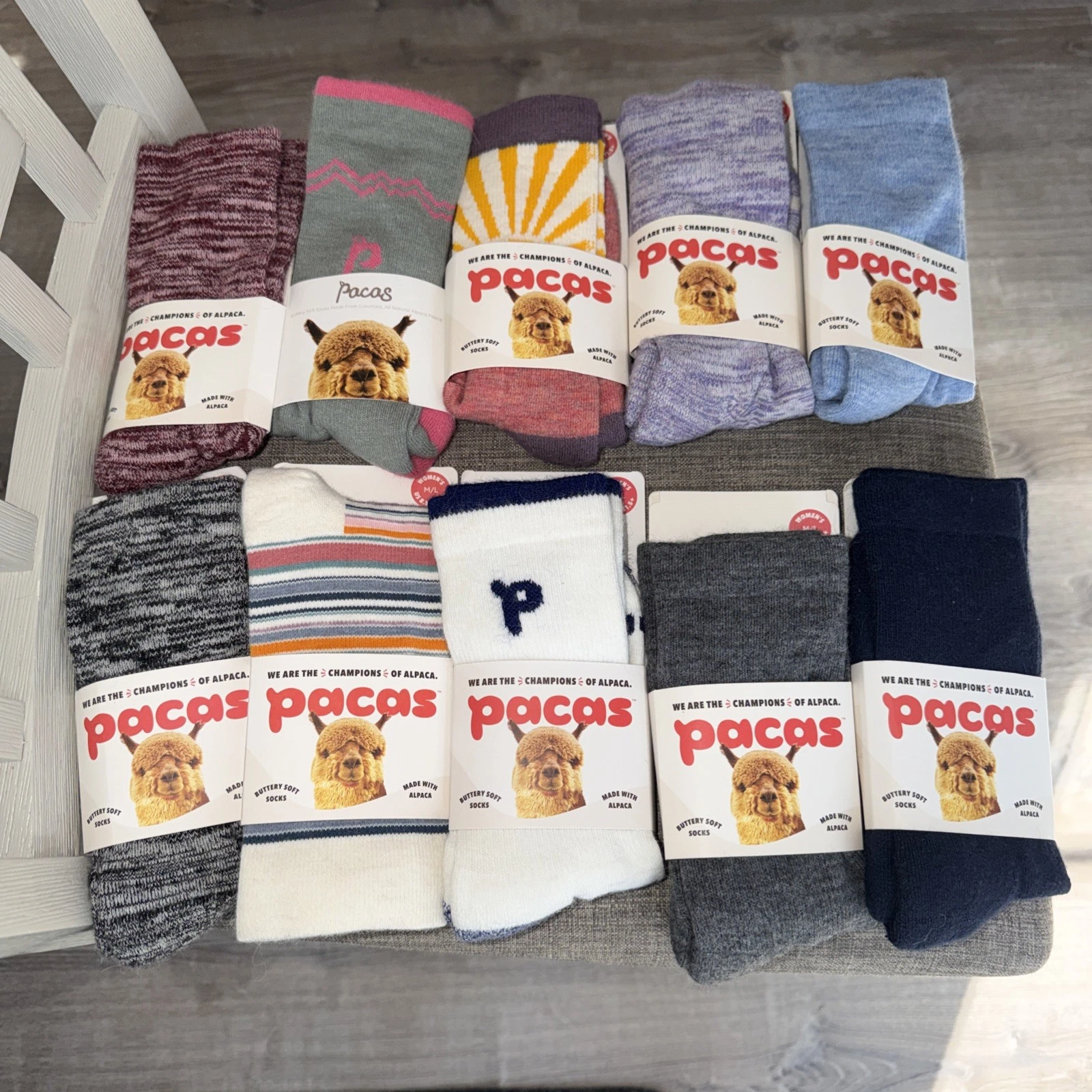 This Is A 10 Pack Of M/L Women’s Alpaca Crew Socks From Pacas