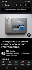 1988-93 GMC Pickup Engine Control Unit ECU 7-...