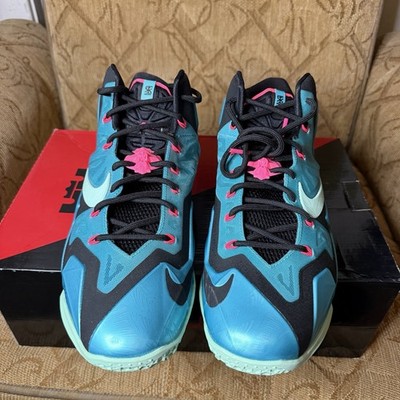 Nike LeBron 11 South Beach XI Men\'s Basketball Shoes Blue Size 11 Clean W/ Box! Nike LeBron 11 South Beach XI Men main image 3