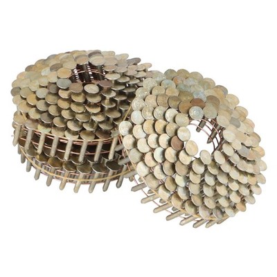 LABLT 3/4'' to 1-3/4'' × 0.12''Head Diameter 15° Coil Roofing Nail Galvanized 3/8''