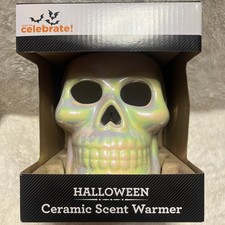 Celebrate Skull FRAGRANCE Wax Scent Warmer Halloween Melt Plug-in Skeleton