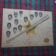 MLB All Star Game Fascimile Signatures Louisville Slugger Clemente Mantle Maris