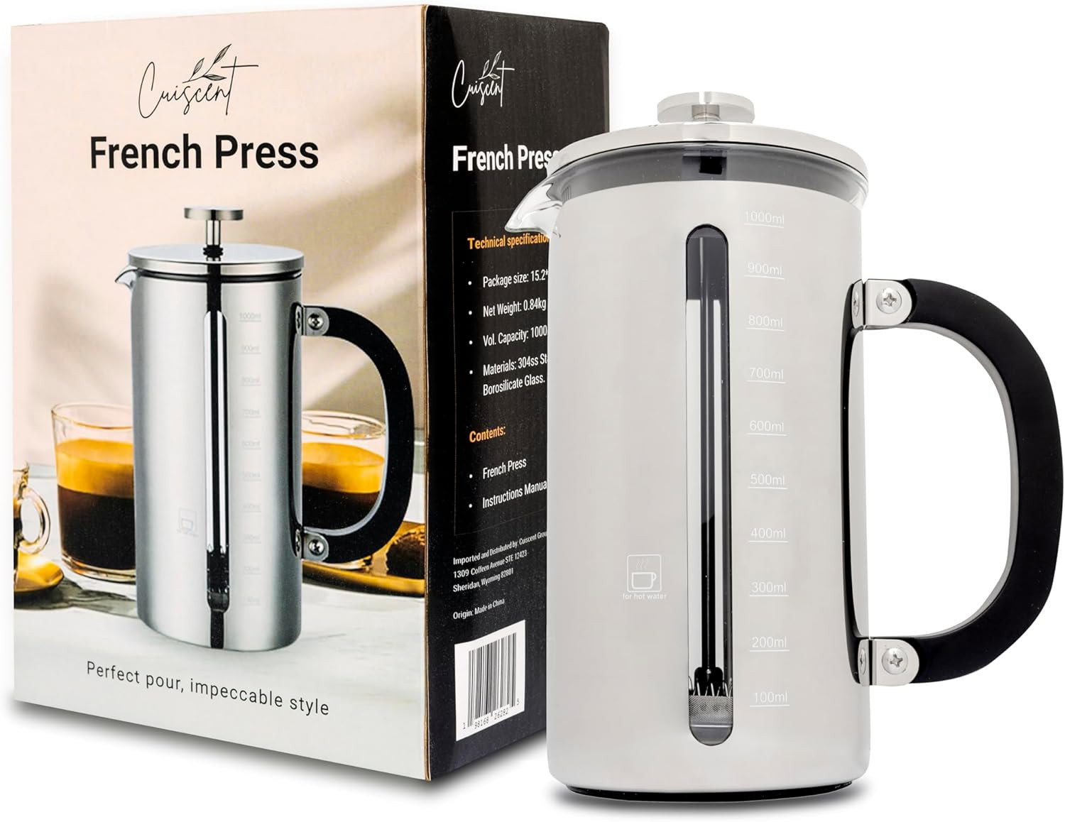 With 304 Stainless Steel, 1000 Ml Capacity