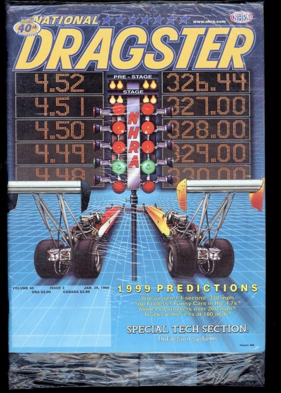 NATIONAL DRAGSTER magazine January 1999 & '99 FAN GUIDE - SEALED in mailing bag