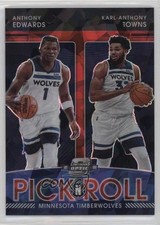 2021 Contenders Optic Pick n Roll Red Cracked Ice Prizm Karl-Anthony Towns 0zu6