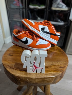 Size 8W (6.5Y) Woman Nike Dunk Low (Patent Halloween) Orange DJ9955-800  