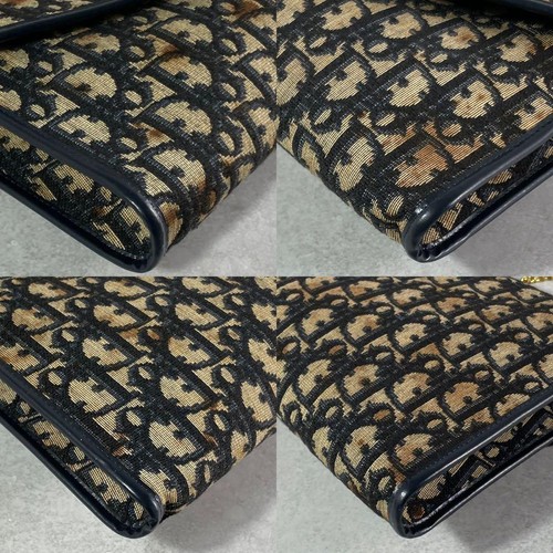 Christian Dior Trotter Vintage Chain Shoulder Bag Beige Black Women's Authentic - 第 17/24 張圖片