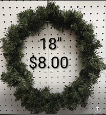 Artificial Pine Christmas Wreath 18-inches NEW with TAGS