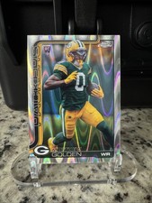 Topps 2025 Chrome Football Matthew Golden Rookie Green Bay Packers #333 Ray Wave
