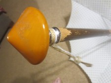 vtg/antique Umbrella w/Butterscotch Bakelite Handle Art Deco