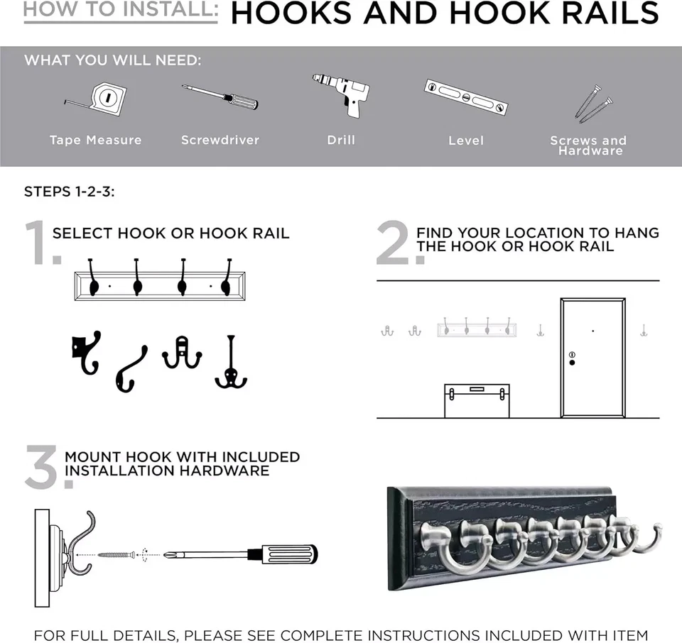 Perchero Liberty Hardware 129848 montado en la pared con 5 ganchos decorativos, 27 pulgadas Foto 3 de 4