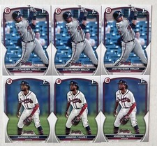 2023 Bowman 1st Chrome Ambioris Tavarez Justyn Henry Malloy Lot Braves 20 Cards