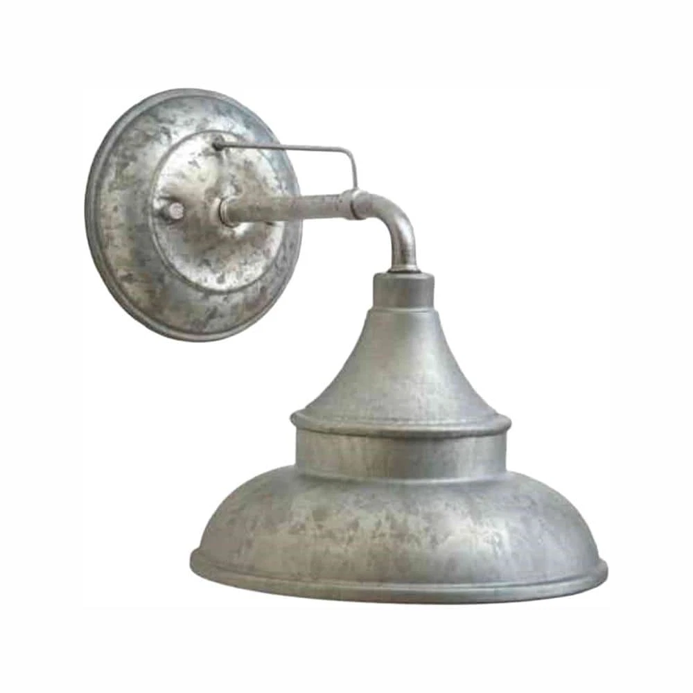 Hampton Bay Galvanized Outdoor Barn Light Wall Mount Sconce Patio