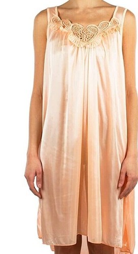 Womens Silky Lace Accent Sheer Sleepwear Nightgowns - Medium to 4X Available - Picture 3 of 23