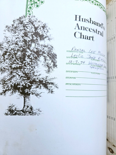 History of Our Family Hardcover Book with extra genealogy papers MUSCH last name - Picture 2 of 5