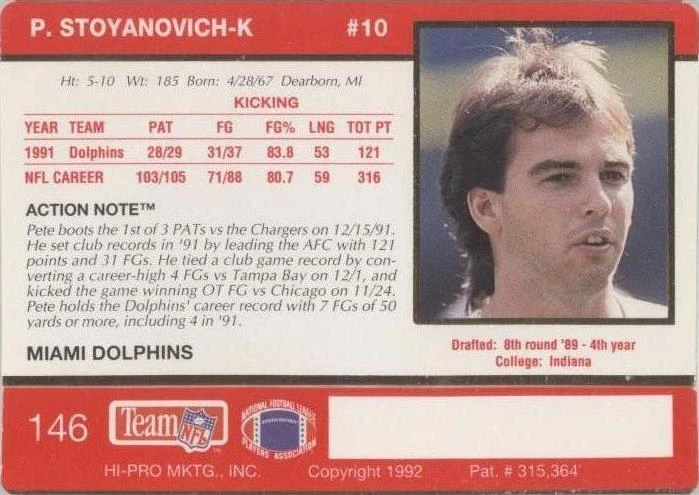 1992 Action Packed Pete Stoyanovich #146