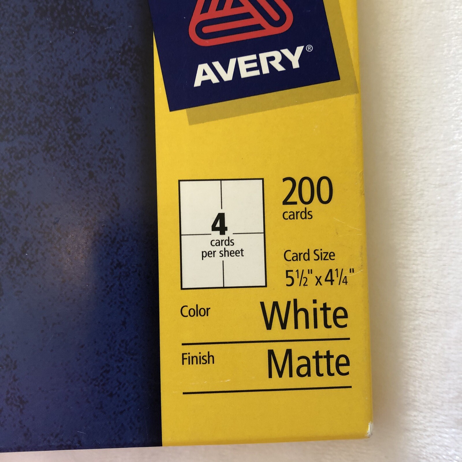 8387 Avery 1 pack Matte White Postcards Premium Heavyweight Cards New