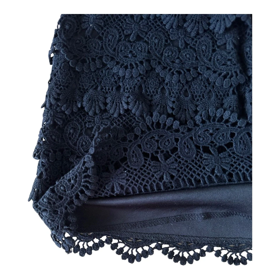 Minifalda para mujer American Rag Cie de encaje forrada en capas cintura elástica talla S negra Foto 4 de 4