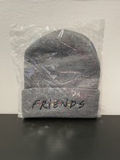 FRIENDS Beanie - NEW - Embroidered Knitted Hat - Grey Unisex One Size - TV Show