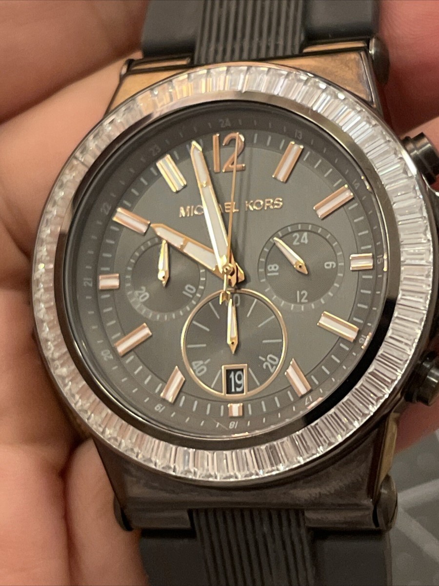 Michael Kors MK8426 My-8426 Men's DYLAN Chronograph Gray Silicone