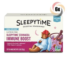 6x Boxes Celestial Sleepytime Echinacea Immune Boost Tea | 20 Bags Each | 1.3oz