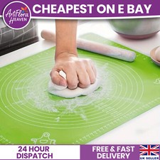 Large Non Stick Silicone Sheet Dough Fondant Rolling Mat Baking Pastry Icing Uk