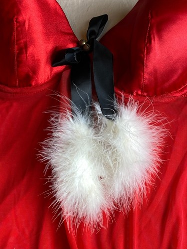 Vintage New Passion Forever Santa Baby Sexy Babydoll Lingerie and Hair Clips - Picture 3 of 8
