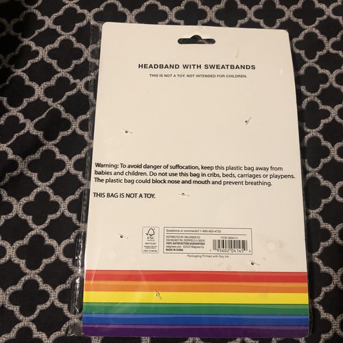 Season Of Love Pride Rainbow Headband Sweatband Set - Picture 2 of 2