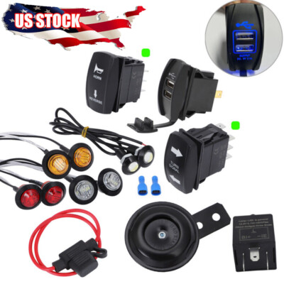 Golf Speaker Side By Side UTV OPP ULITE Amber Led UTV Turn Signal Kit 4 In 1, Universal UTV ATV Street Legal Turn Polaris ATV, Side-by-Side & UTV Accessories For Ranger Rocker - Foto 12