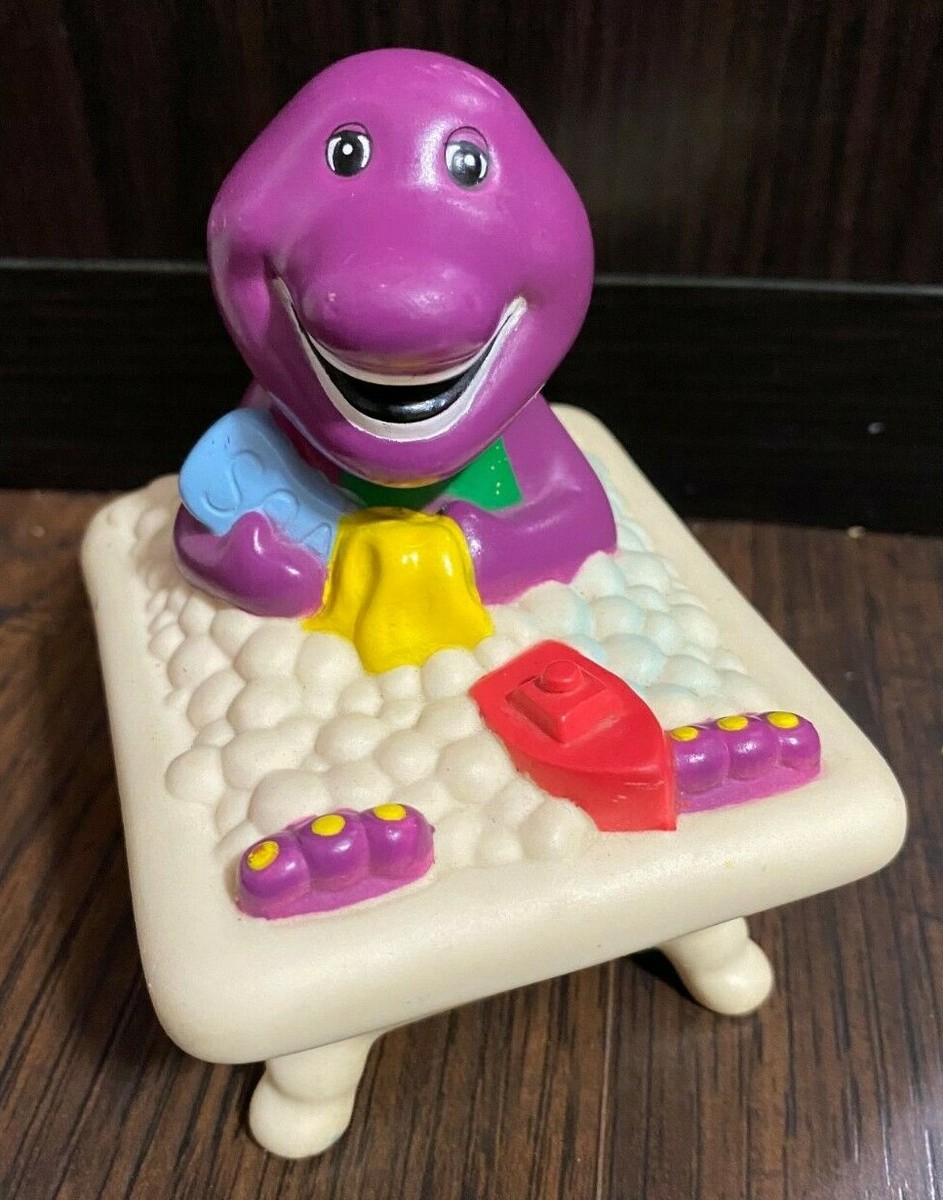 VINTAGE 1995 Barney Dinosaur Plastic PVC Toy Figure Bath Tub Time