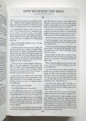 The Inspirational Study Bible (NKJV) - Max Lucado (editor), 1995 hc, Word Bibles - Picture 8 of 17