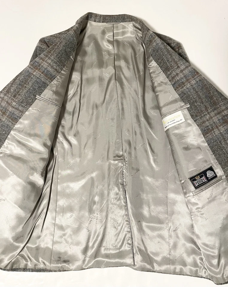 Blazer de tweed de lana Aquascutum vintage para hombres 42R abrigo deportivo a cuadros Londres de lujo Foto 2 de 4