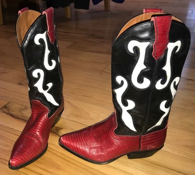 nine west red leather boots