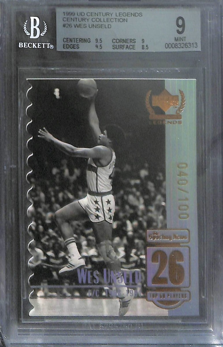 1999 UD Century Legends Century Collection #26 Wes Unseld BGS 9 | eBay