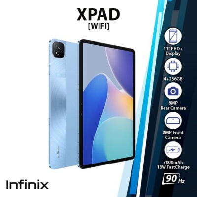 Infinix Xpad Fast Charge Android PC Tablet (Wi-Fi/Blue/4GB+256GB/Octa Core)