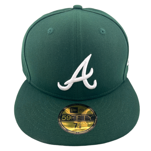Cappello aderente New Era Atlanta Braves verde scuro cacciatore/grigio UV MLB 59FIFTY - Foto 2 di 7