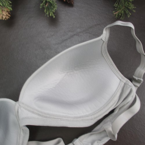 Warners Bra 38B Gray Wireless Padded Adjustable Clasp Back - Picture 8 of 11